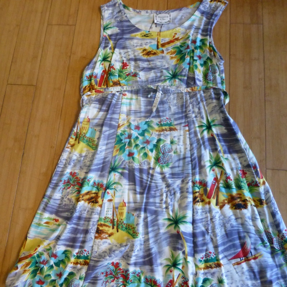 ALOHA DRESS BY DRESSING CLIO SHIFT DRESS SMALL